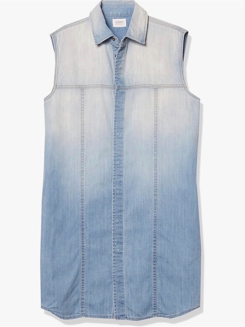 Hudson Jeans Light Blue Ombre Sleeveless Denim Dress